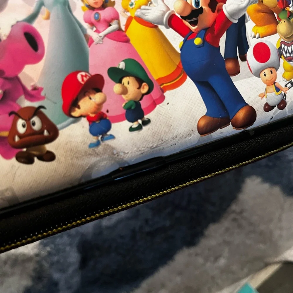 Nintendo Super Mario Multicolor Character Zip Carry Case